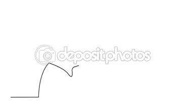 Kendini bir adam kısa saçlı profil portresi çizgi animasyon çizim