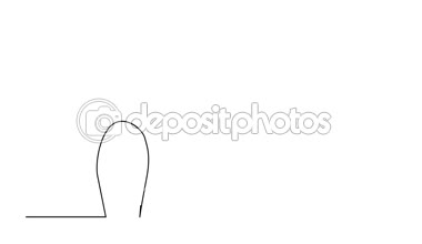 Kendini sportif sağlıklı kadının profil portresi çizgi animasyon çizim