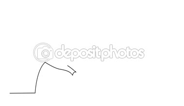 Kendini üzgün kel komuta sizde profil portresi çizgi animasyon çizim