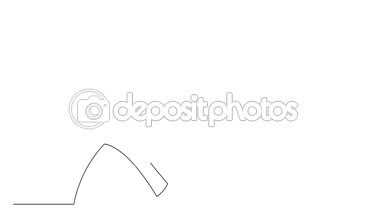 Kendini düşünme genç siyah erkek gülümseyen profil portresi çizgi animasyon çizim