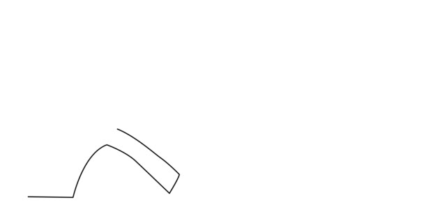 Önálló rajz sorban az animáció a profil goatie szakállas férfi portréja