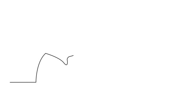 Własny Rysunek Linii Animacji Portret Profil Człowieka Z Krótkimi Włosami