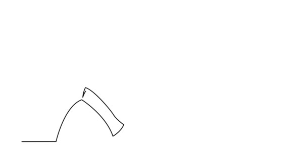 普通胡须男子轮廓肖像的自画线动画 — 图库视频影像