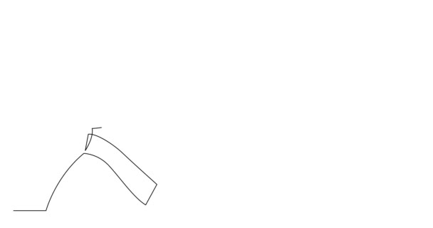 Kendini Beyzbol şapkalı adam gülümseyen profil portresi çizgi animasyon çizim — Stok video
