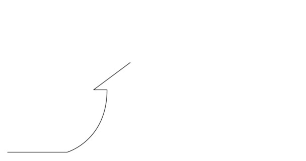 Self drawing line animation of business concept sketch of economical growth arrow — Stock Video