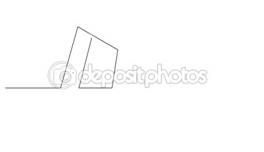 Kendi kendine çizim çizgi animasyon el çizim iş kavramı kroki inşaat binaların