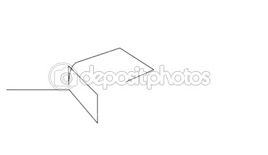 Kendi kendine çizim çizgi animasyon el çizim iş kavramı kroki Hediyelik kutu