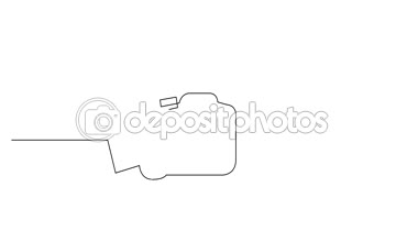 Kendi kendine çizim çizgi animasyon el çizim iş kavramı, sketch fotoğraf makinesi ve resim içeren