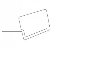 Kendi kendine çizim çizgi animasyon iş kavramı kroki dizüstü bilgisayar fincan çay