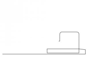 Kahve makinesinin kendi kendine çizim çizgi animasyonu