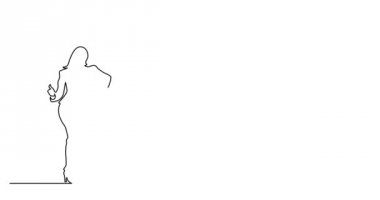 Mutlu başarılı iş adamları tezahürat çift kendi çizim çizgi animasyon