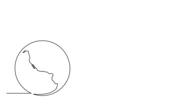 Gaz düşük fiyatlar simgesi ile dünya gezegeninin kendi kendine çizim çizgi animasyon