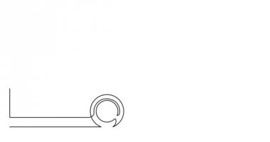 Açık kaputlu kırık arabanın kendi kendine çizim çizgisi animasyonu