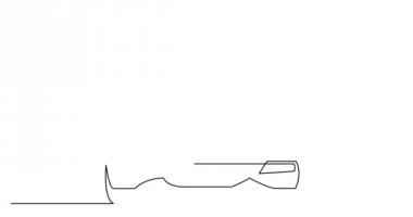 modern lüks sedan araba sürekli çizgi çizim