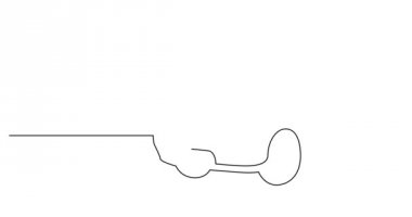 Modern güçlü lüks suv araba kendi kendine çizim çizgi animasyon