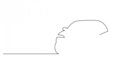 modern suv araba sürekli çizgi çizim