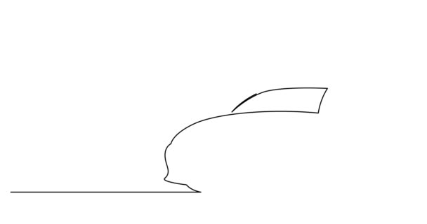 Auto Desenho Animação Linha Carro Bonito Moderno — Vídeo de Stock