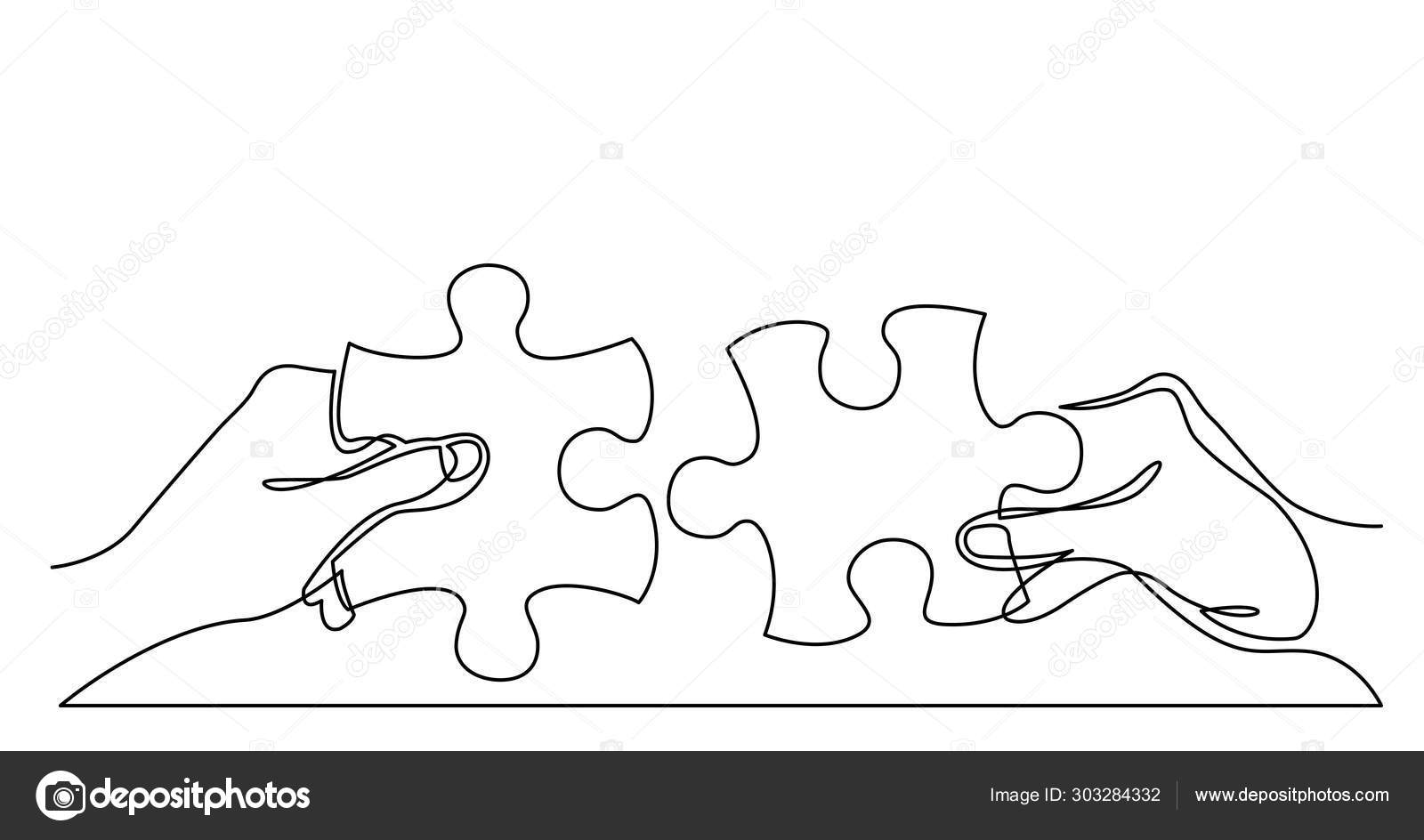 puzzle pieces drawing