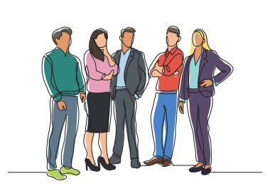 profesyonellerin ayakta takımının sürekli çizgi çizme