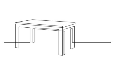 Modern stil sehpanın kesintisiz çizimi