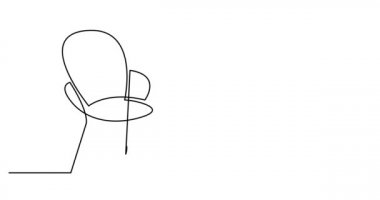 Demir döküm veranda mobilyalarının çizim çizgisi animasyonu