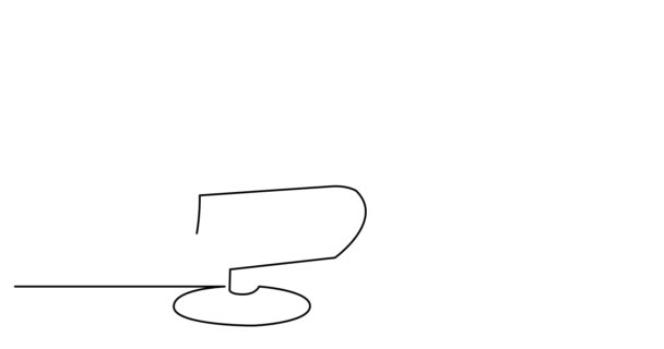 Селф Рисунок Линии Анимации Современной Роскоши Комфортабельного Кресла — стоковое видео