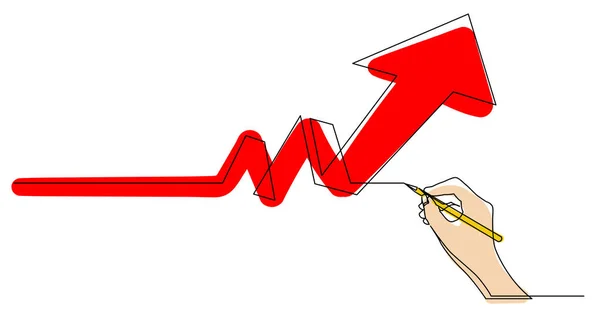 Desenho Mão Esboço Conceito Negócio Setas —  Vetores de Stock