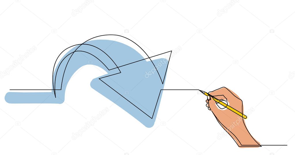 hand drawing business concept sketch of arrows