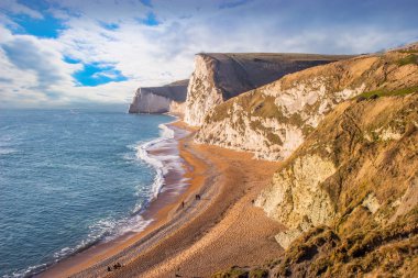 Ocak ayında Jurassic Coast, Lulworth, Dorset