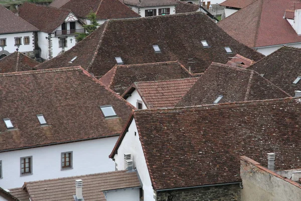 Tetti Villaggio Dei Pirenei Della Navarra — Foto Stock