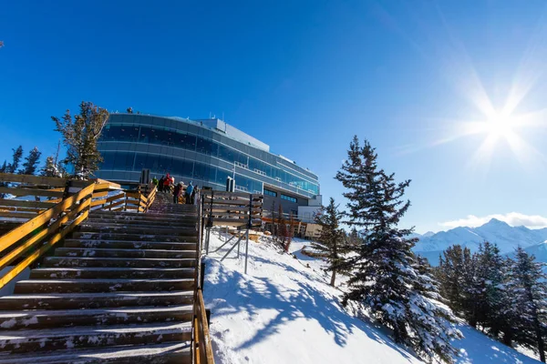 Banff gezi gondol Banff kükürt dağ, omuz Kanada Rocky Dağları, kalbinde sadece 5 dakika olduğunu