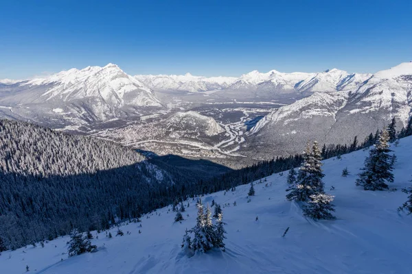 Banff Sightseeing Gondola Está Localizado Apenas Minutos Cidade Banff Ombro — Fotografia de Stock