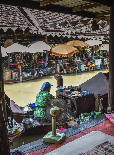 Pataya Thailand Maj 2018 Flytande Marknaden Helgdagar Turism Resor Till — Stockfoto