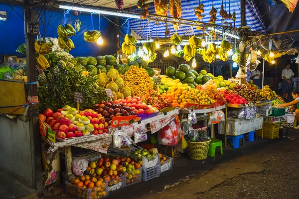 Comida Tailandesa Rua Popular Vender Bem Não Menos Que Pad — Fotografia de Stock