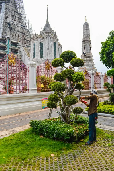 Wat Arun Wat Arunrajawararam Bangkok Templo Tailandés Puertas Con Los — Foto de Stock