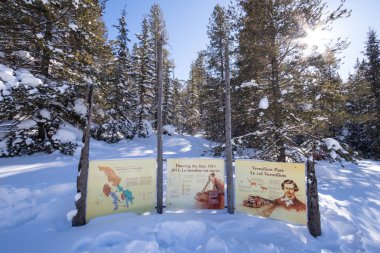 Continental bölmek, Banff ve Kootenay Ulusal Park, Vermilion Pass, Alberta, British Columbia, Kanada sınırında