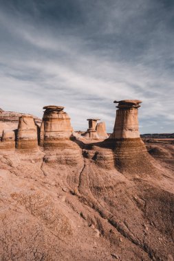 Drumheller Hoodoos bir 0.5 kilometre ağır ticareti döngü tr