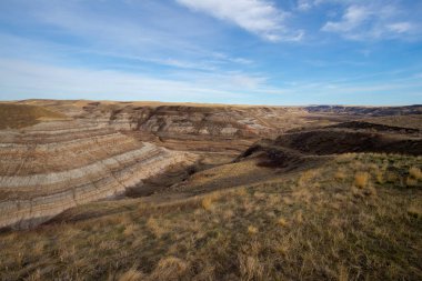Drumheller Hoodoos bir 0.5 kilometre ağır ticareti döngü tr