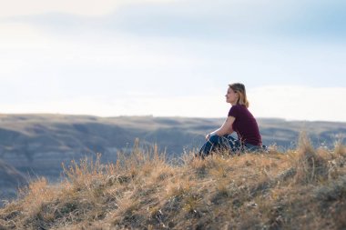 Drumheller, Alberta, Kanada 18. Nisan 2019: Drumheller Hoodoos i