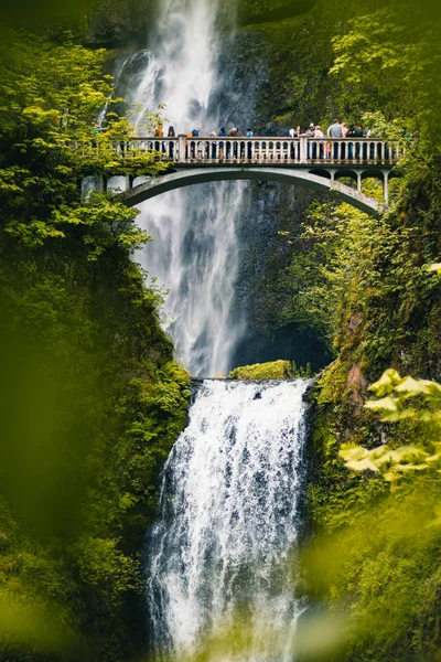 Portland, Oregon, EUA 06,12,2019. Multnomah Falls é o mais vi — Fotografia de Stock