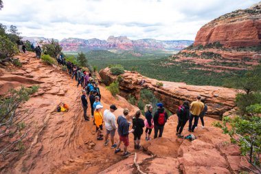Sedona, Arizona, Abd - 25.Haziran 2019 - Se'de Devil's bridge trail