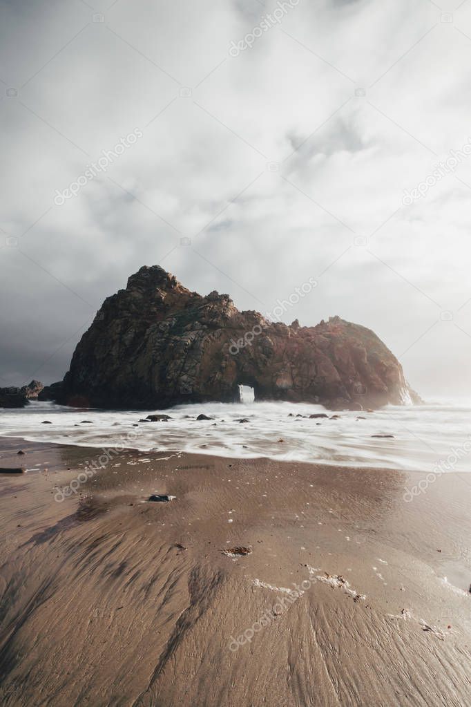 Pfeiffer Beach is a rocky coastling situated at the Big Sur west