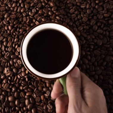 kahve çekirdeği doku kahve fincanı