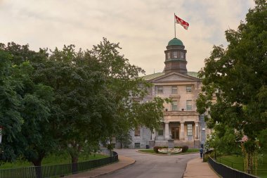 Montreal, Quebec, Kanada 01 Eylül 2018: Campus Mcgill University İngilizce bir kamu araştırma üniversitesidir. Resmi olarak 1821 yılında Kral Iv.