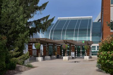 Montreal, Kanada, 5 Eylül 2018: Bilet sayacı, dünyanın en önemli botanik bahçelerinden biri olarak kabul edilen Montreal Botanik Bahçesi'nin ana girişinde