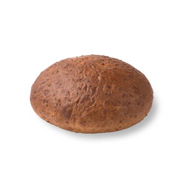 Yuvarlak ekmek buğday ve çavdar unu, beyaz arka plan üzerinde izole yapılan