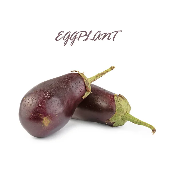 Aubergine Légume Aubergine Isolé Sur Blanc Clipping Path — Photo