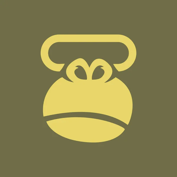 goril, logo maymun, Başkanı bir t-shirt üzerine mühür