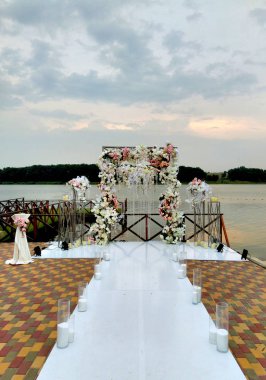 olayları düzenleme güzel Avrupa düğün kemer sahilde,