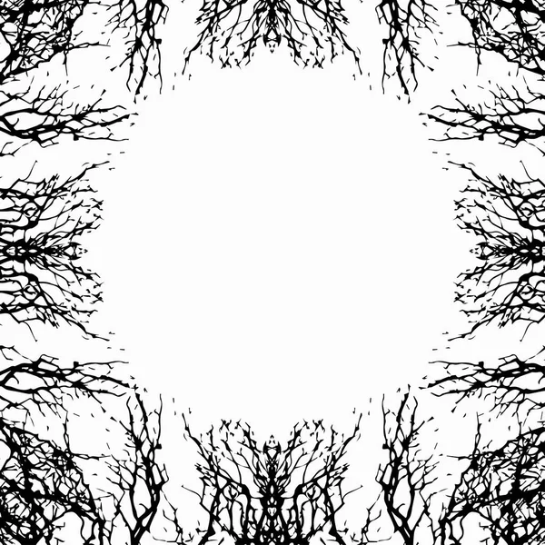 doku, arka plan, ağaç dalları siluet vektör